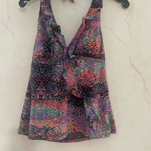 Love your assets M purple blue pink tankini swimwear